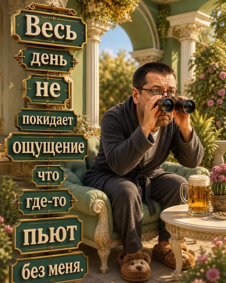 Весь день не покидает ощущение, что где-то пьют без меня.