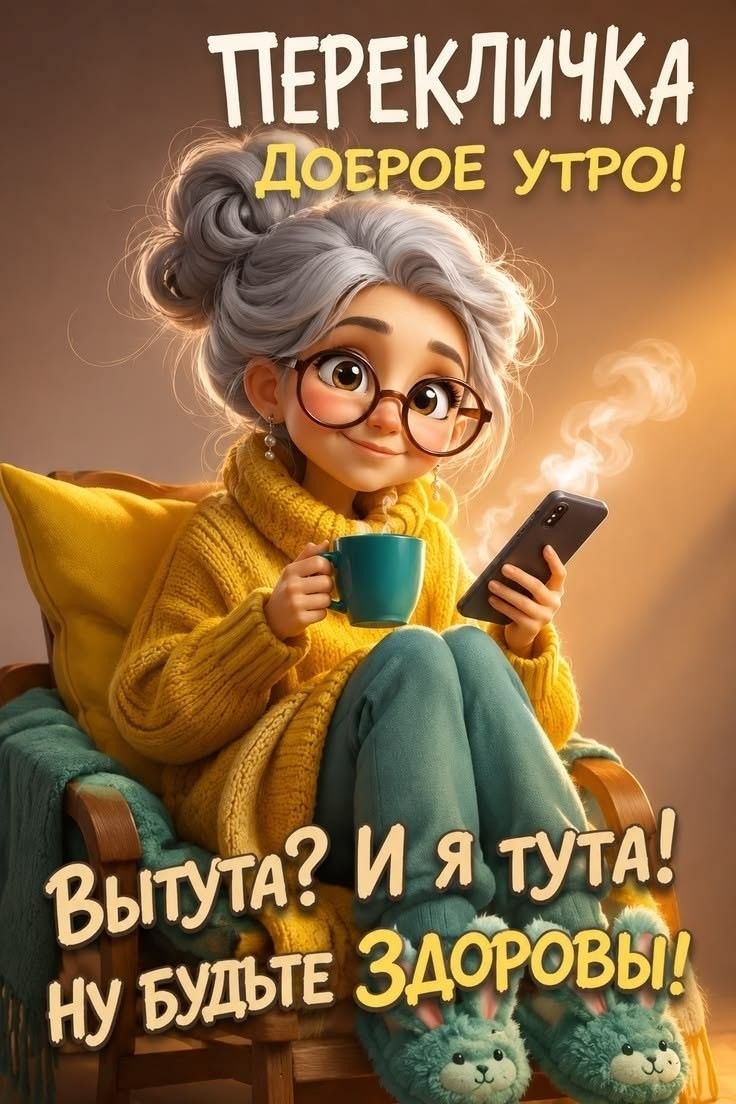 ПЕРЕКЛИЧКА ДОБРОЕ УТРО! Вытута? И я тута! НУ БУДЬТЕ ЗДОРОВЫ!