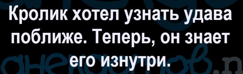 Кролик хотел узнать удава поближе. Теперь, он знает его изнутри.