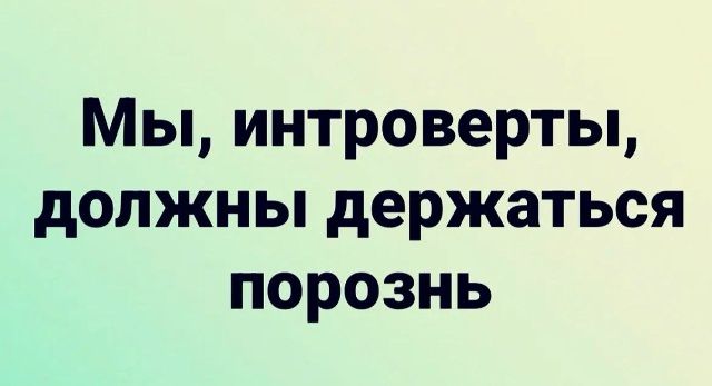 Мы, интроверты, должны держаться порознь