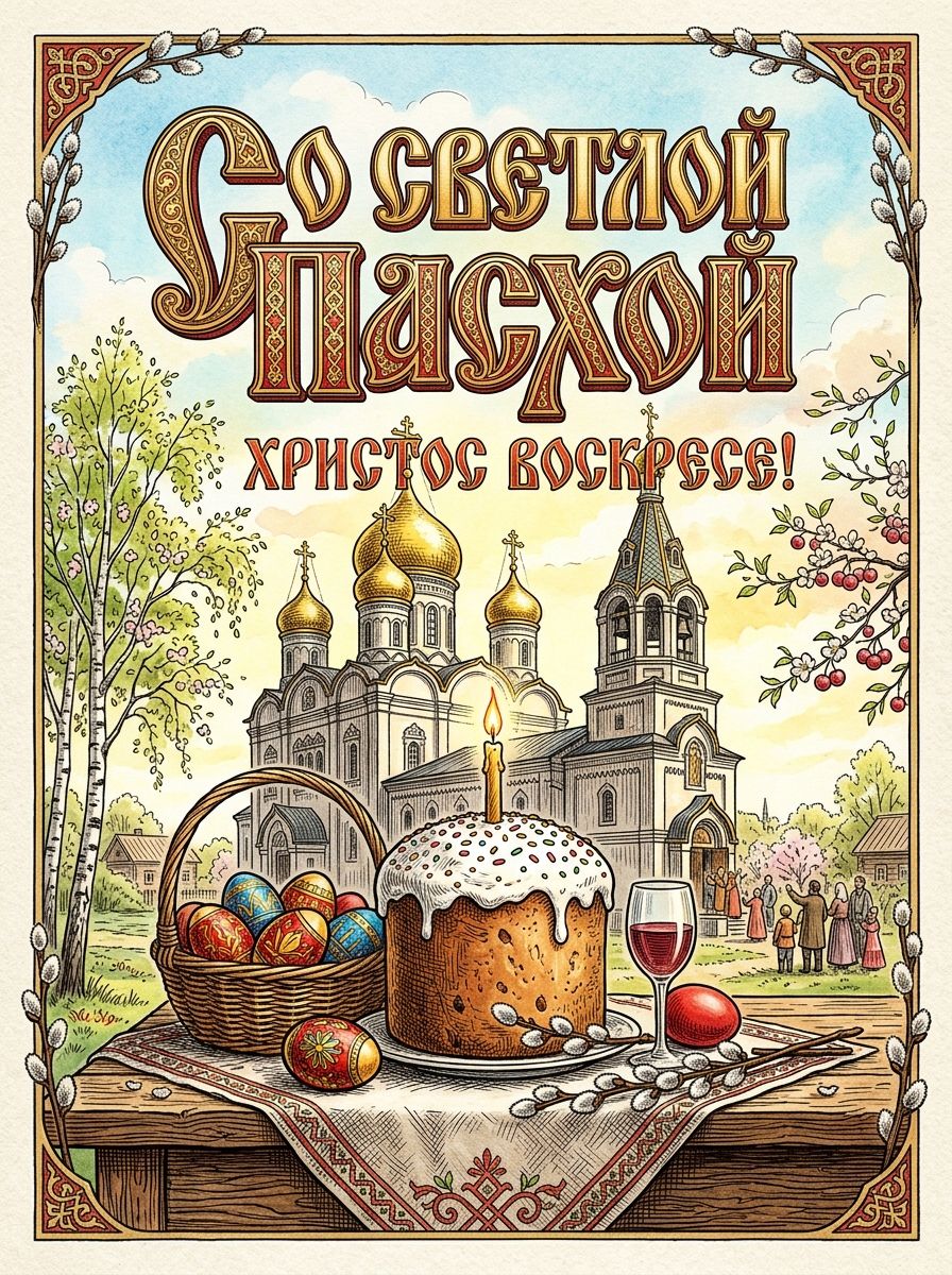 Со Светлой Пасхой! Христос Воскресе!