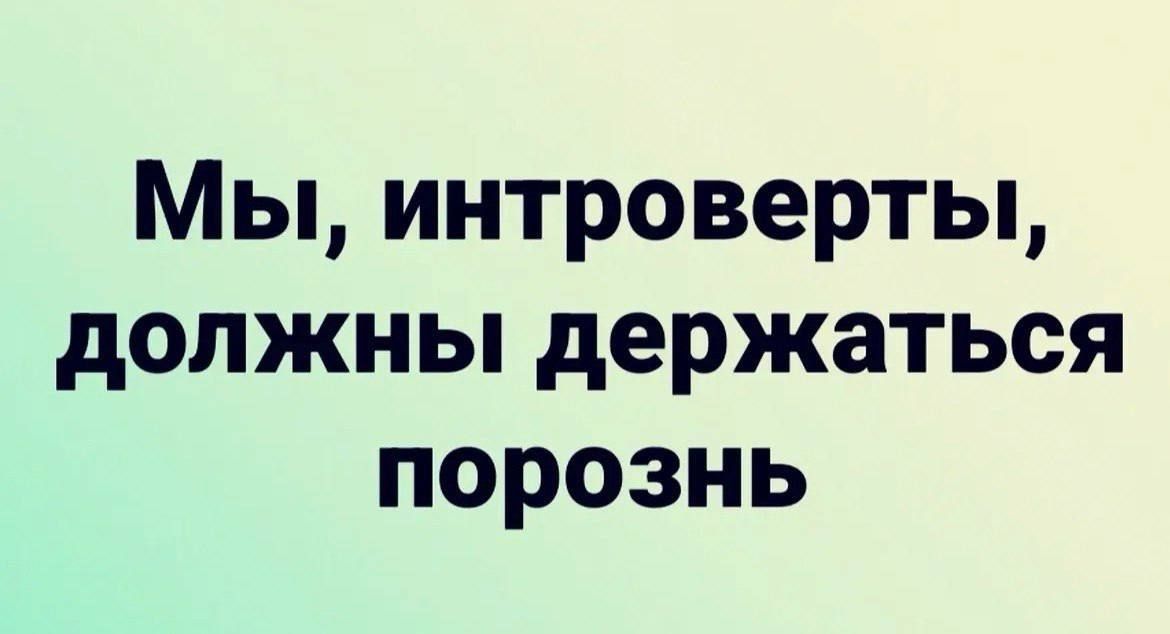 Мы, интроверты, должны держаться порознь