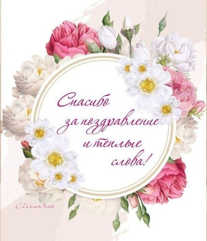 Спасибо за поздравление и теплые слова! С.И.Панова