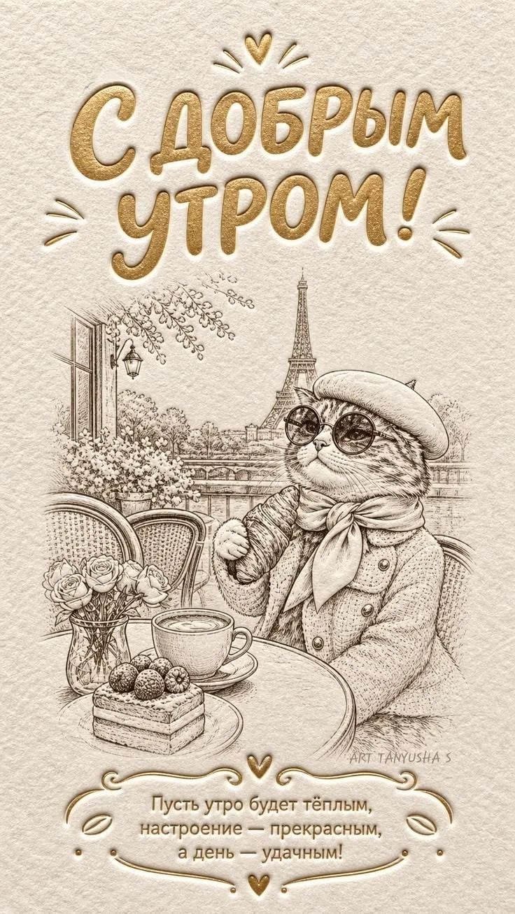 С добрым утром! Пусть утро будет тёплым, настроение — прекрасным, а день — удачным!