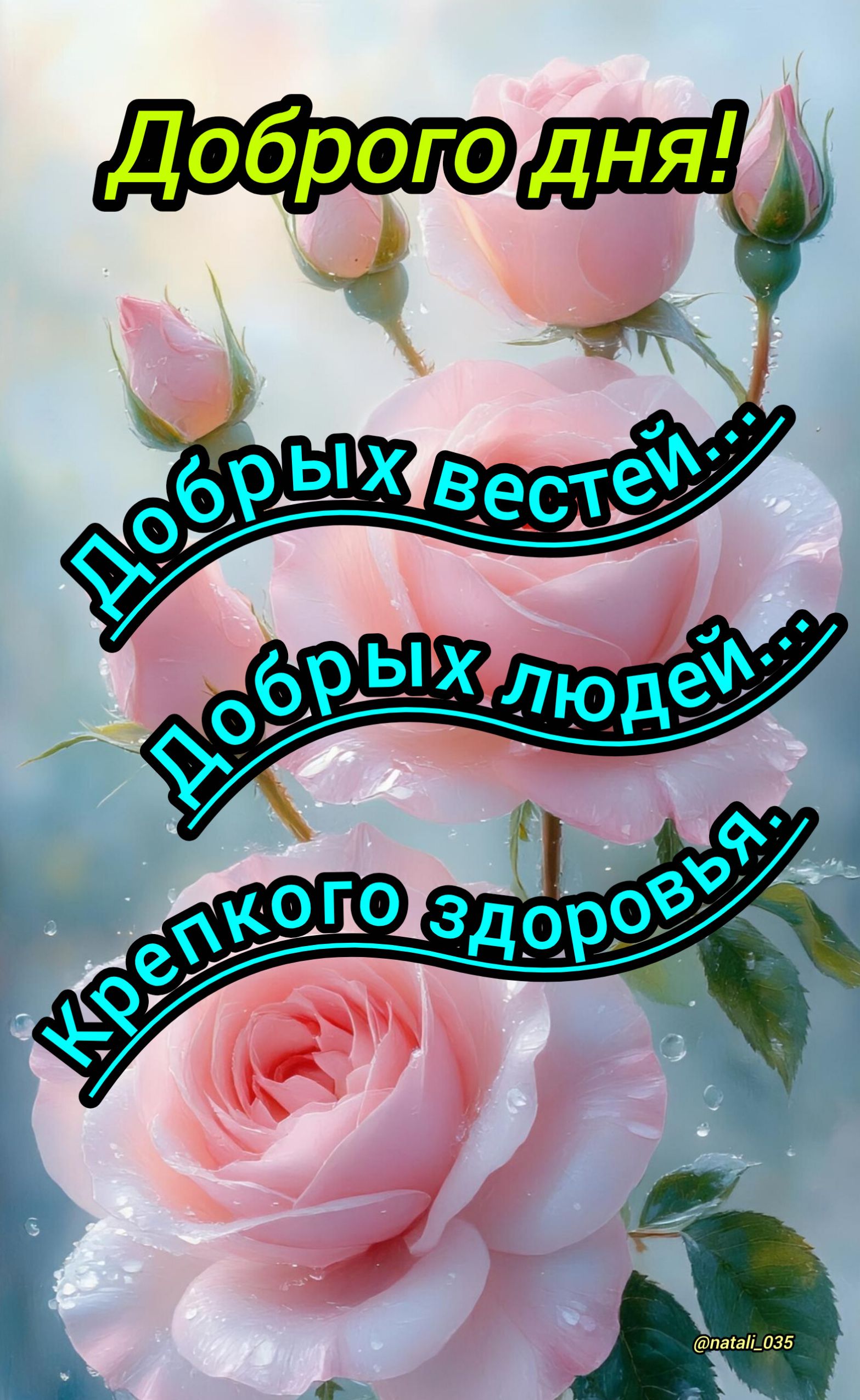 Доброго дня! Добрых вестей... Добрых людей... Крепкого здоровья. @natali_035