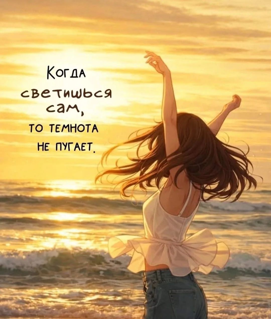 Когда светишься сам, то темнота не пугает.
