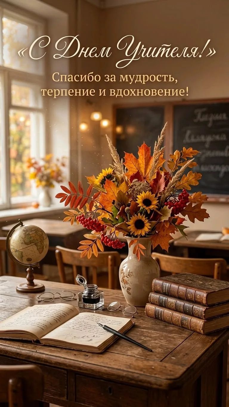 С Днем Учителя! Спасибо за мудрость, терпение и вдохновение!