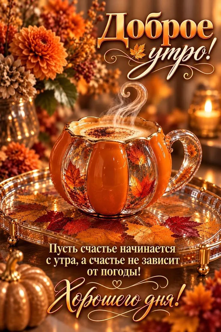 Доброе утро! Пусть счастье начинается с утра, а счастье не зависит от погоды! Хорошего дня!