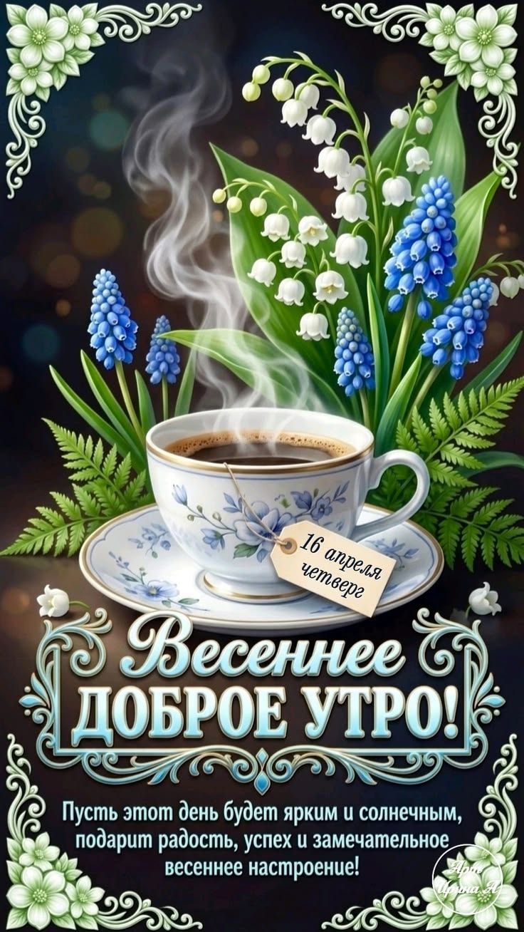 16 апреля четверг Весеннее ДОБРОЕ УТРО! Пусть этот день будет ярким и солнечным, подарит радость, успех и замечательное весеннее настроение!