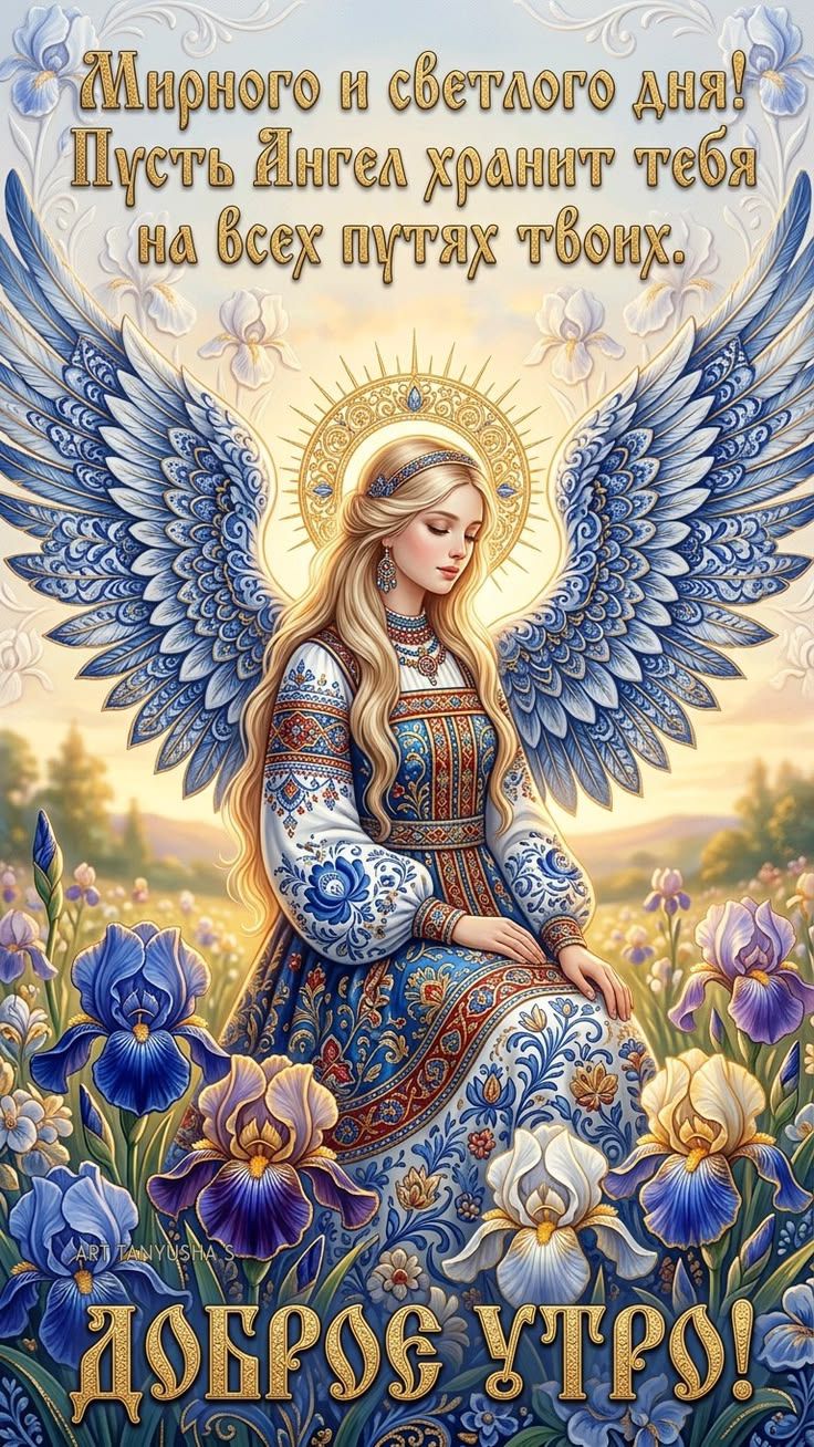 Мирного и светлого дня! Пусть Ангел хранит тебя на всех путях твоих. ДОБРОЕ УТРО!