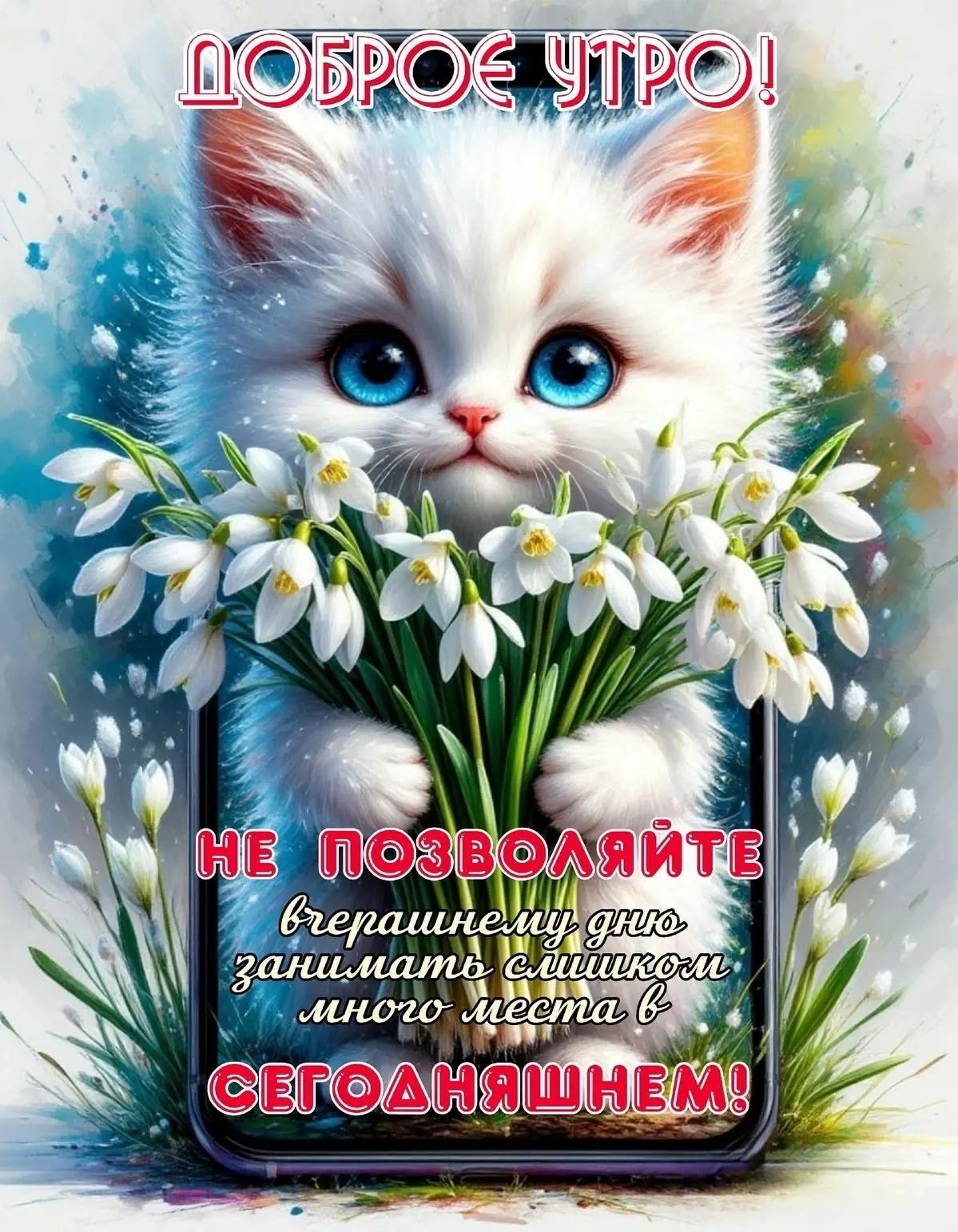 ДОБРОЕ УТРО! НЕ ПОЗВОЛЯЙТЕ вчерашнему дню занимать слишком много места в СЕГОДНЯШНЕМ!
