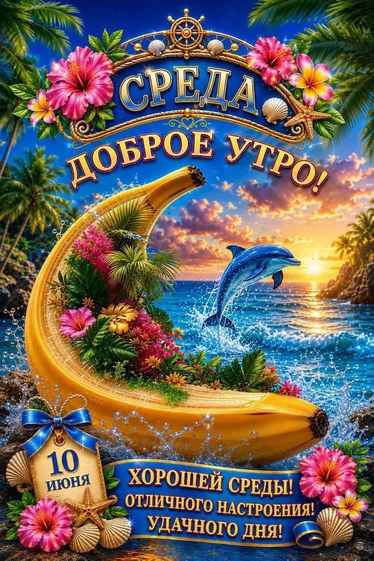 СРЕДА ДОБРОЕ УТРО! 10 ИЮНЯ ХОРОШЕЙ СРЕДЫ! ОТЛИЧНОГО НАСТРОЕНИЯ! УДАЧНОГО ДНЯ!
