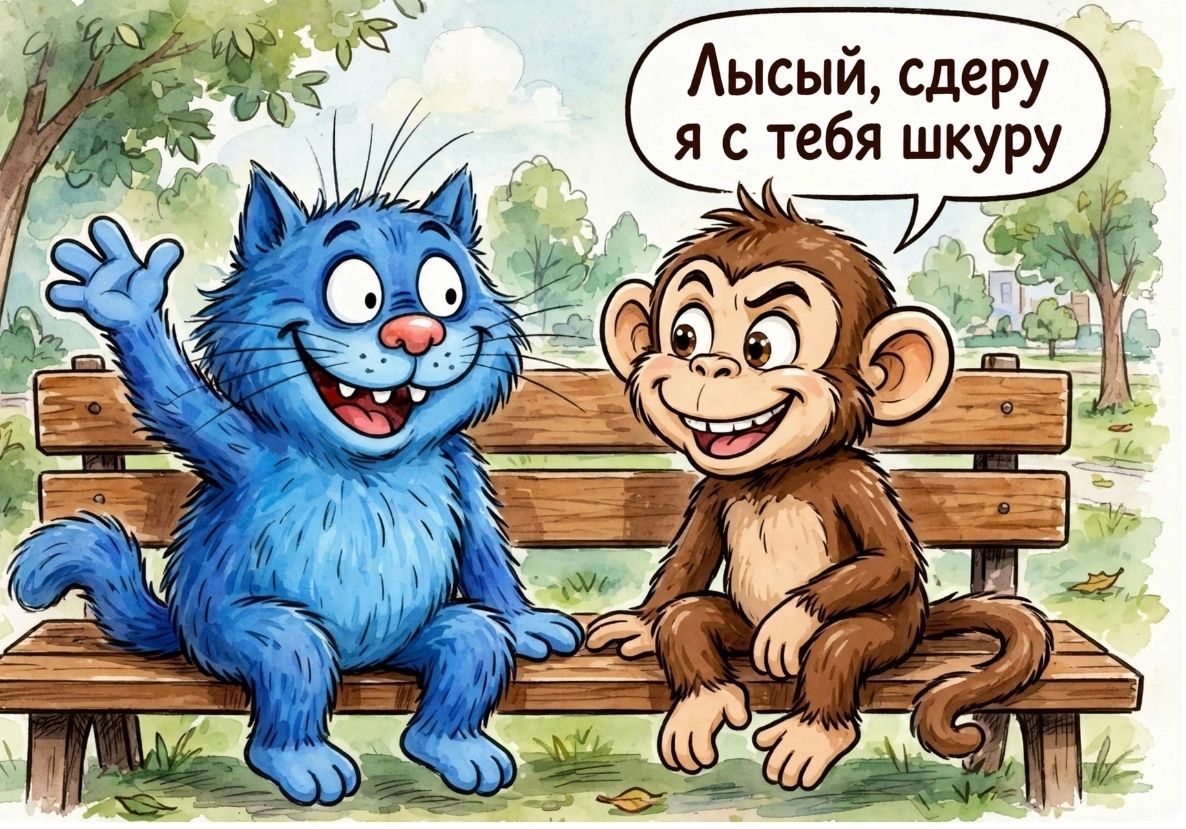 Лысый, сдеру я с тебя шкуру