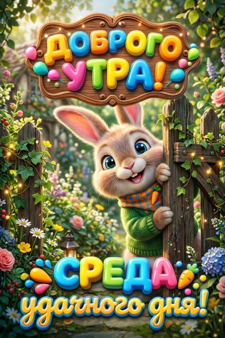 ДОБРОГО УТРА! СРЕДА! удачного дня!