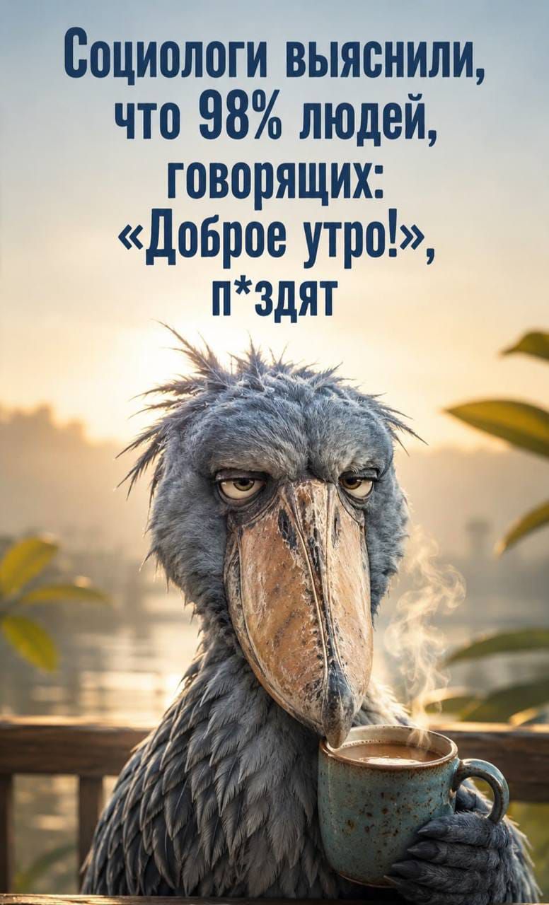 Социологи выяснили, что 98% людей, говорящих: «Доброе утро!», п*здят