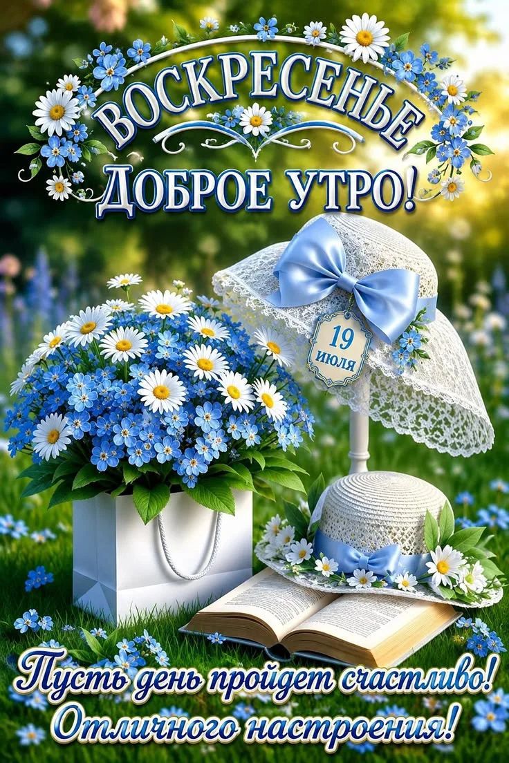 ВОСКРЕСЕНЬЕ ДОБРОЕ УТРО! 19 ИЮЛЯ Пусть день пройдет счастливо! Отличного настроения!