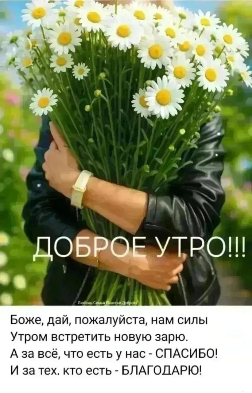 ДОБРОЕ УТРО!!! Любовь, Семья, Счастье, Доброта Боже, дай, пожалуйста, нам силы Утром встретить новую зарю. А за всё, что есть у нас - СПАСИБО! И за тех. кто есть - БЛАГОДАРЮ!