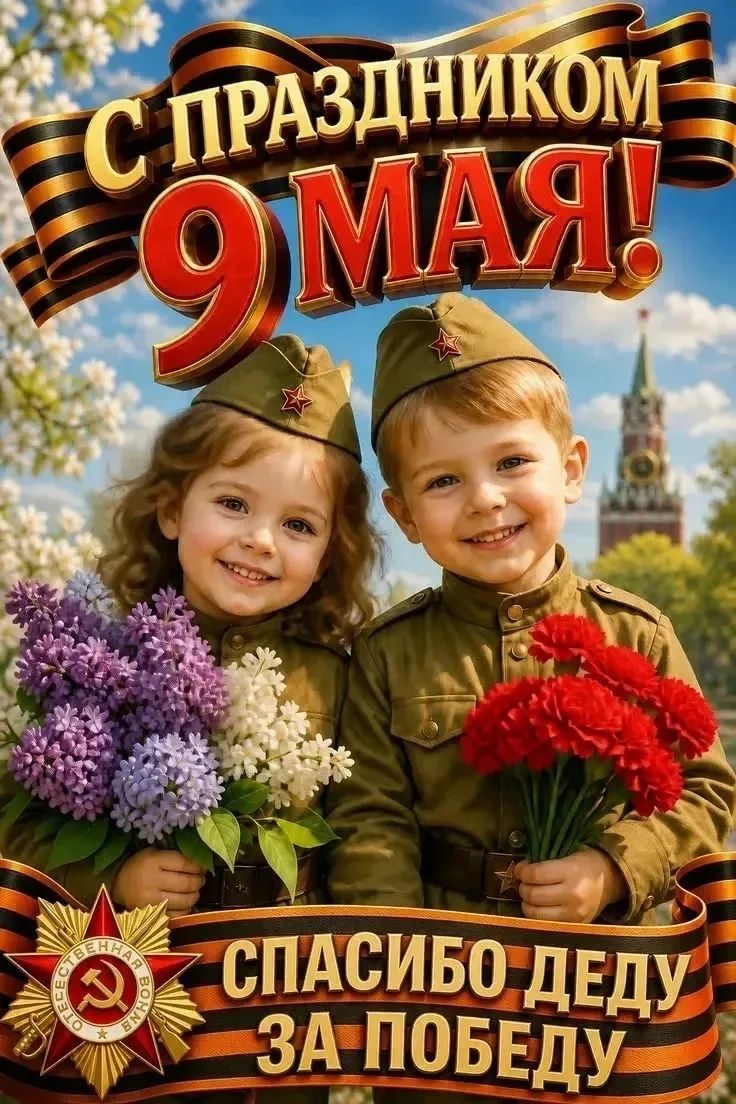 С ПРАЗДНИКОМ 9 МАЯ! СПАСИБО ДЕДУ ЗА ПОБЕДУ
