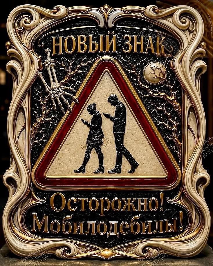НОВЫЙ ЗНАК Осторожно! Мобилодебилы!