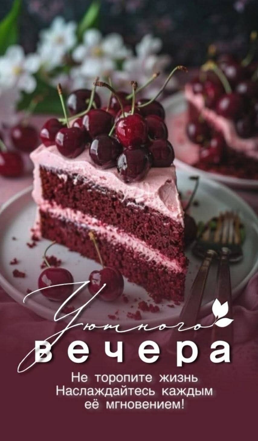 Уютного вечера. Не торопите жизнь Наслаждайтесь каждым её мгновением!
