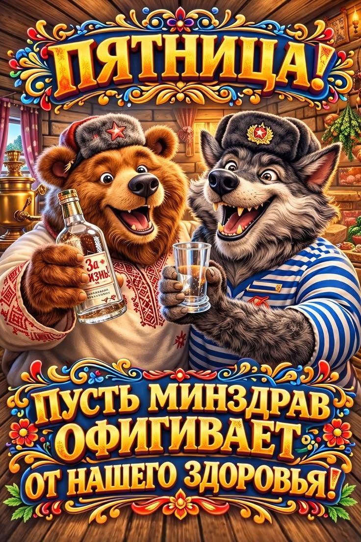 ПЯТНИЦА! За жизнь! ПУСТЬ МИНЗДРАВ ОФИГИВАЕТ ОТ НАШЕГО ЗДОРОВЬЯ!