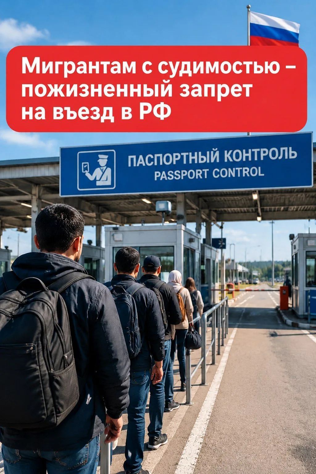 Мигрантам с судимостью – пожизненный запрет на въезд в РФ. Паспортный контроль. Passport Control