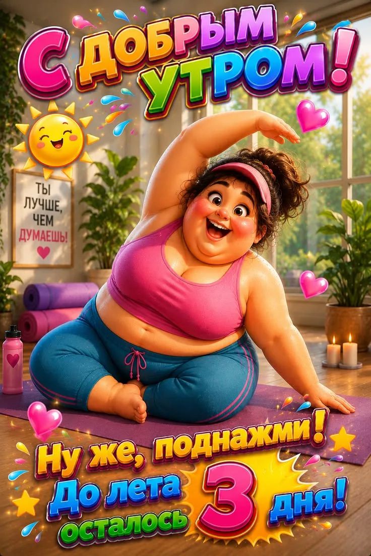 С ДОБРЫМ УТРОМ! ТЫ ЛУЧШЕ, ЧЕМ ДУМАЕШЬ! Ну же, поднажми! До лета осталось 3 дня!