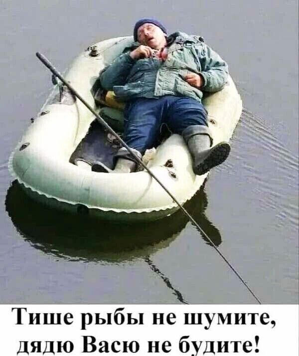 Тише рыбы не шумите, дядю Васю не будите!
