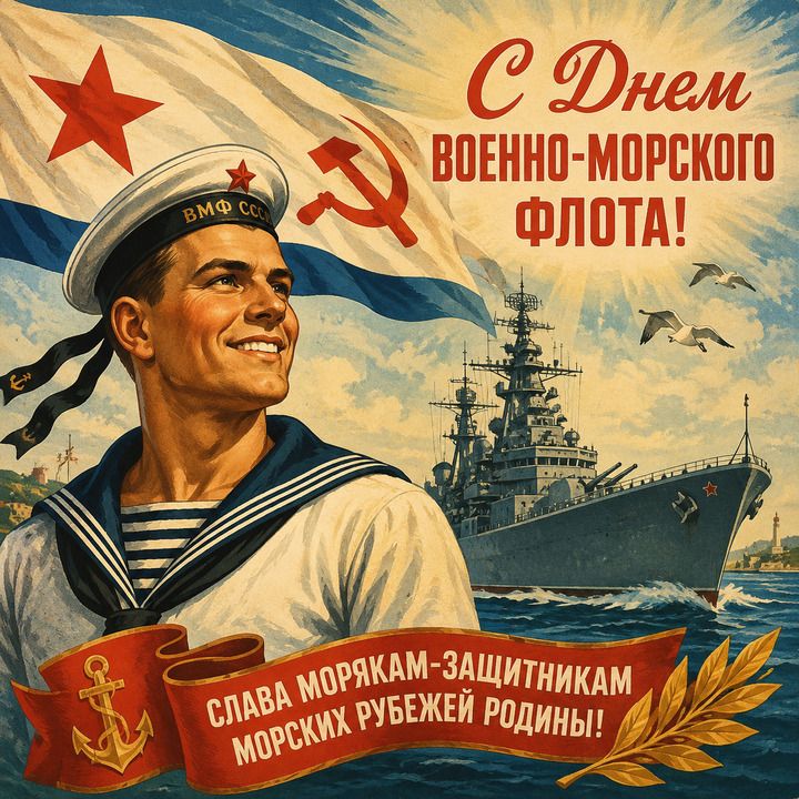С Днем ВОЕННО-МОРСКОГО ФЛОТА! ВМФ СССР СЛАВА МОРЯКАМ-ЗАЩИТНИКАМ МОРСКИХ РУБЕЖЕЙ РОДИНЫ!