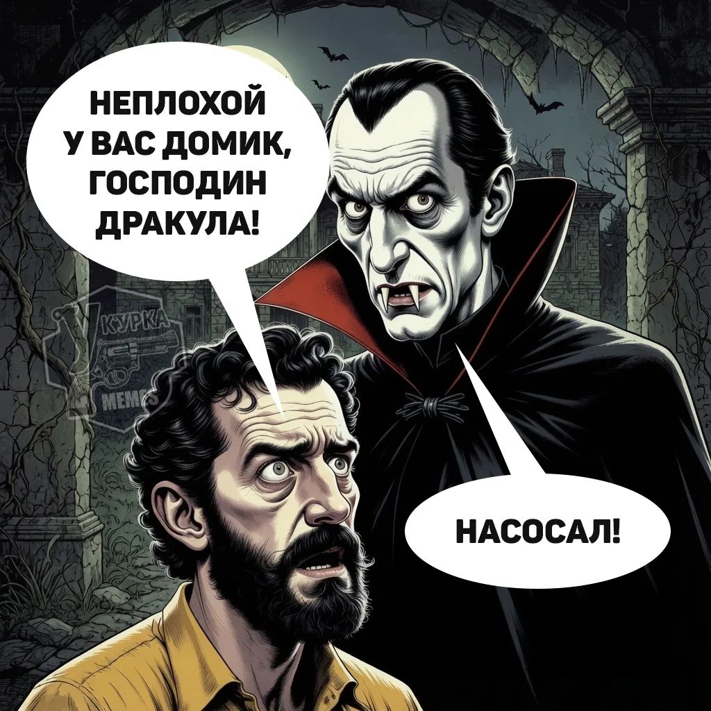 НЕПЛОХОЙ У ВАС ДОМИК, ГОСПОДИН ДРАКУЛА! НАСОСАЛ!
