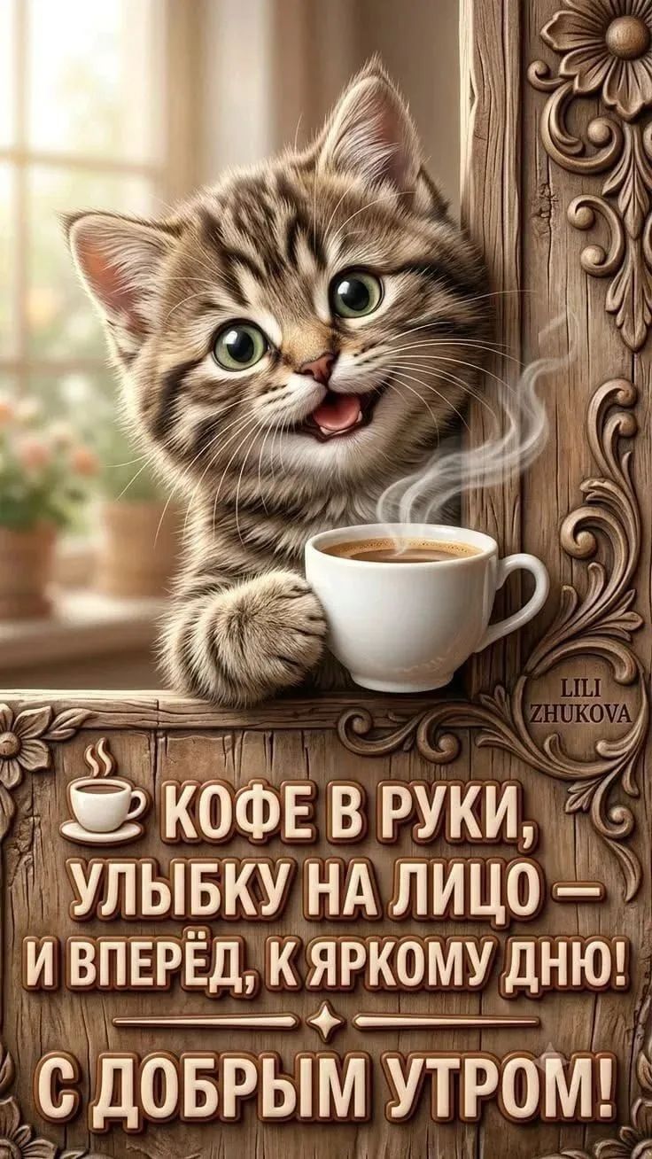 Кофе в руки, улыбку на лицо — и вперёд, к яркому дню! С добрым утром!
