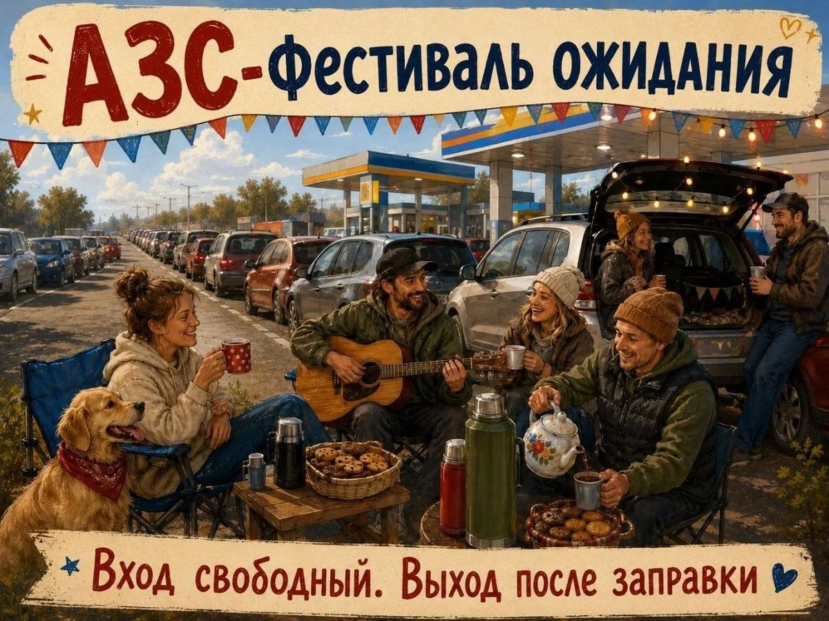 АЗС-фестиваль ожидания. Вход свободный. Выход после заправки