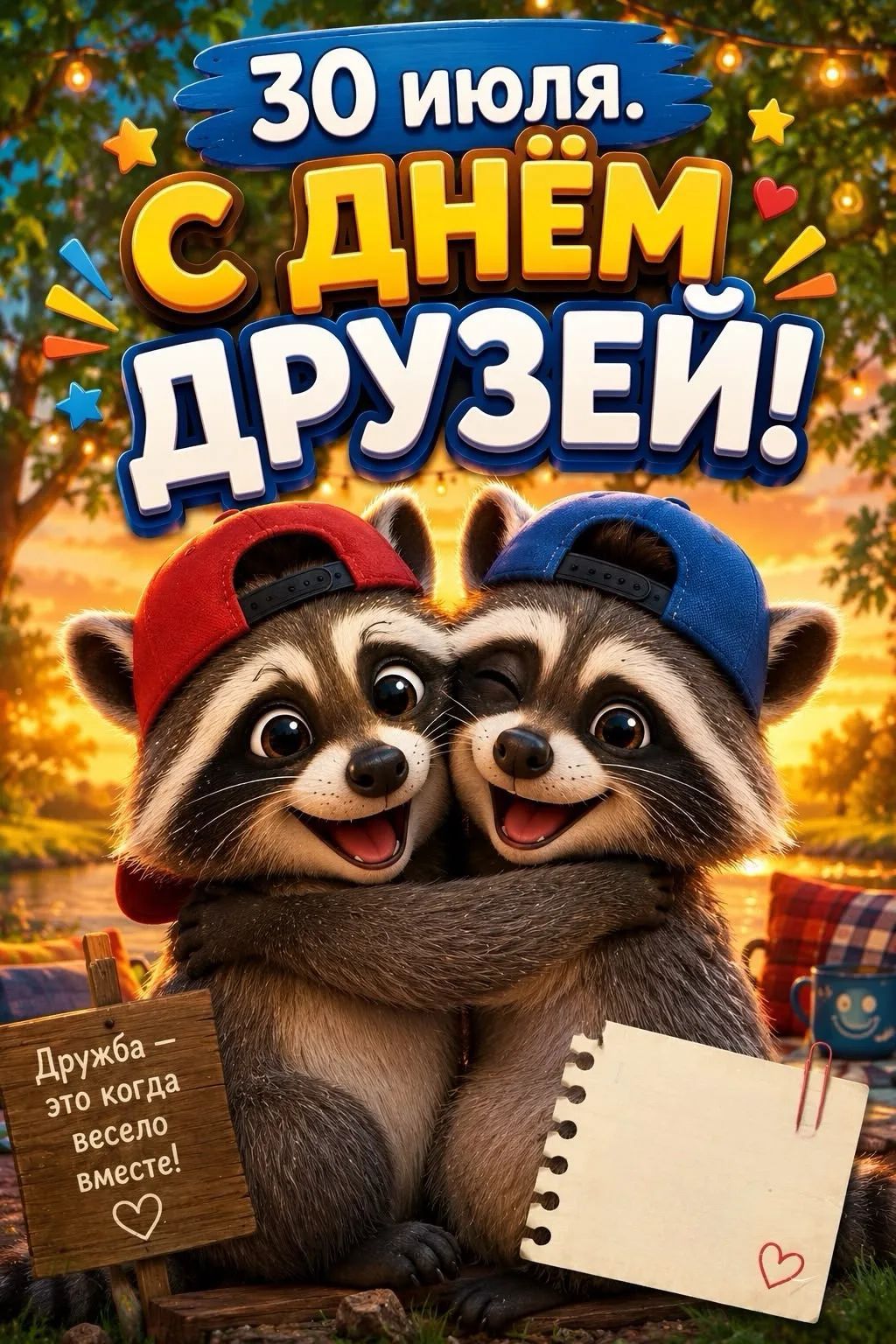 30 июля. С ДНЕМ ДРУЗЕЙ! Дружба - это когда весело вместе!