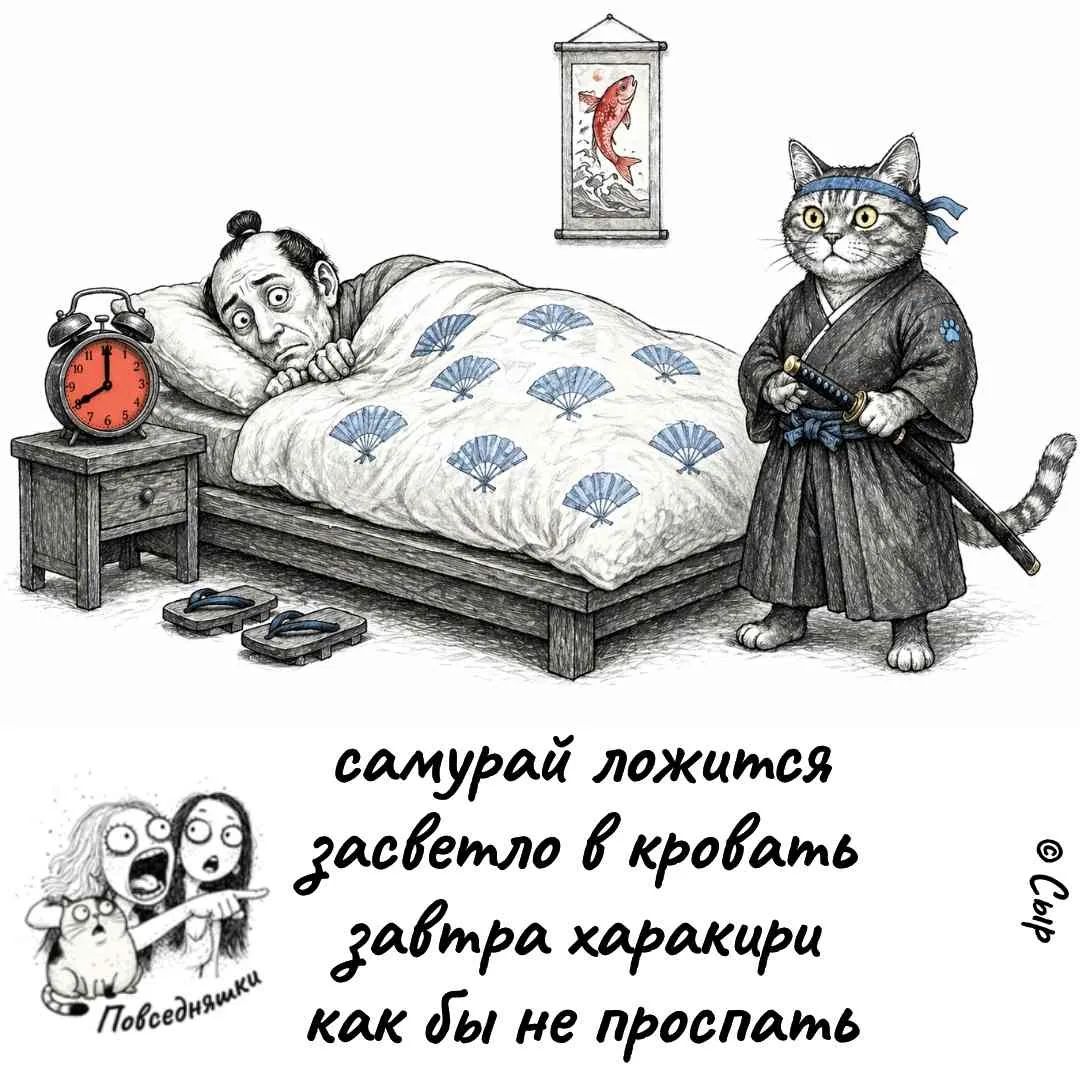 самурай ложится засветло в кровать завтра харакири как бы не проспать