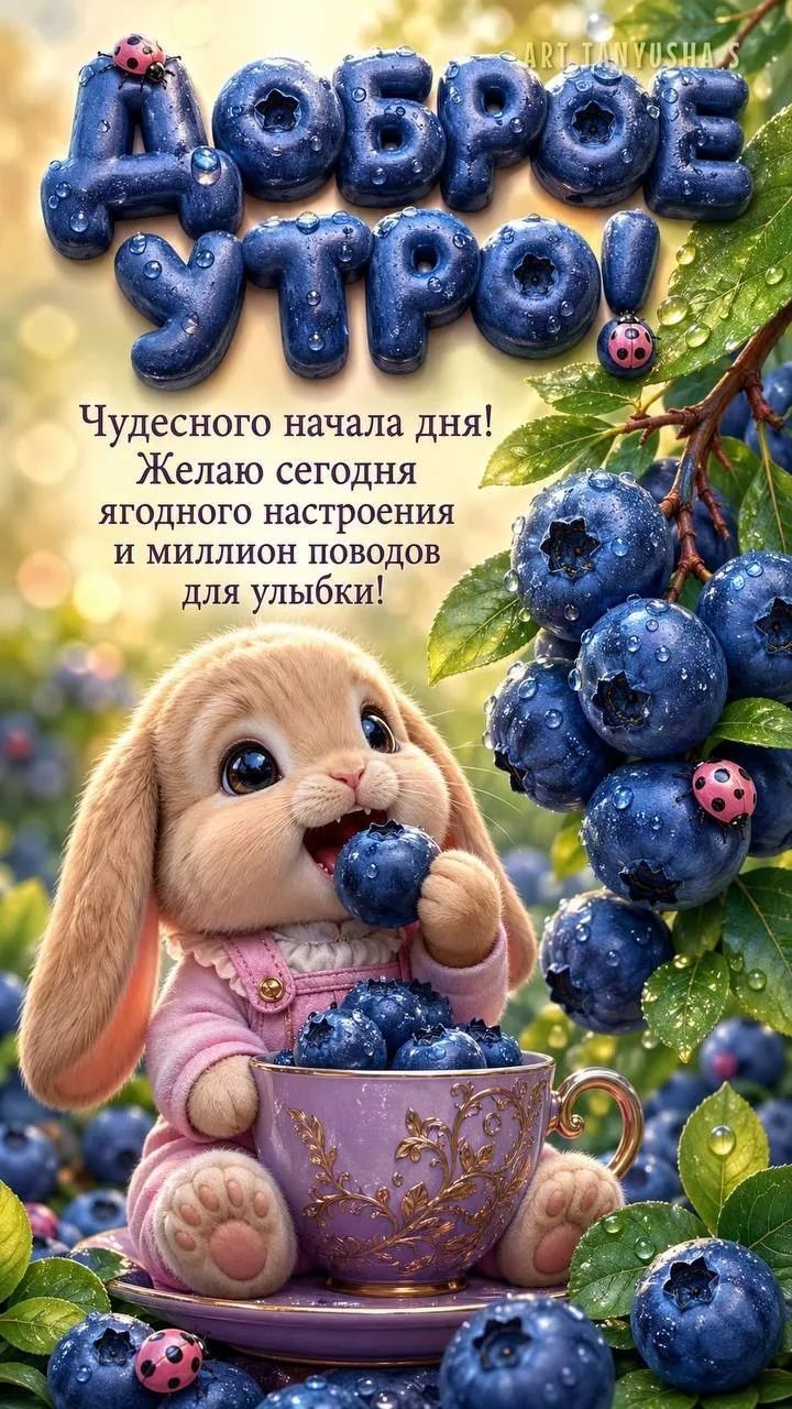 ДОБРОЕ УТРО! Чудесного начала дня! Желаю сегодня ягодного настроения и миллион поводов для улыбки!