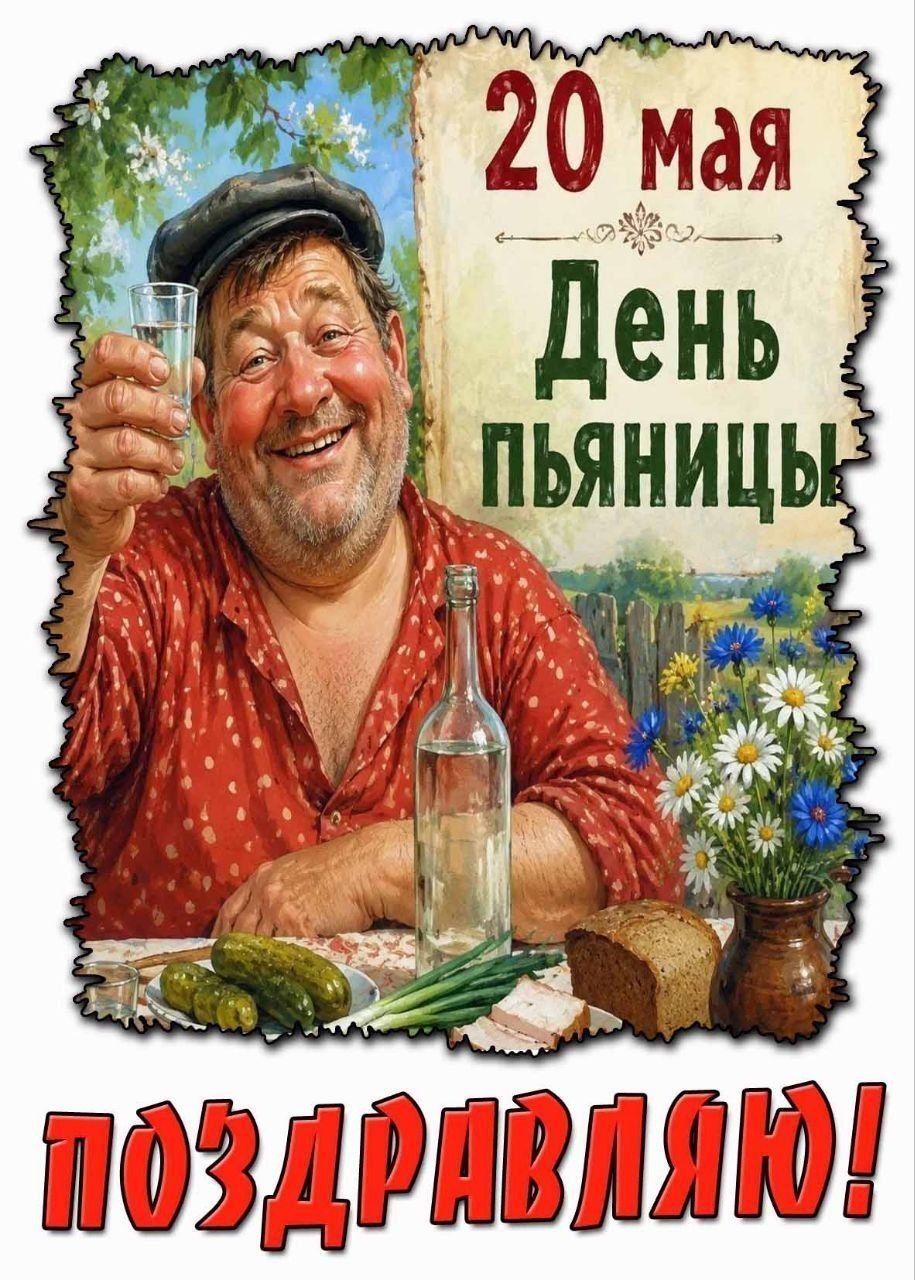 20 мая День пьяницы ПОЗДРАВЛЯЮ!