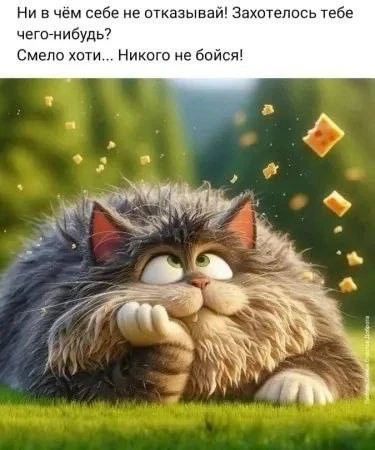 Ни в чём себе не отказывай! Захотелось тебе чего-нибудь? Смело хоти... Никого не бойся!
