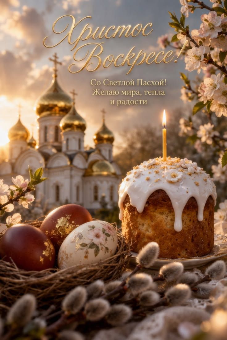 Христос Воскресе! Со Светлой Пасхой! Желаю мира, тепла и радости