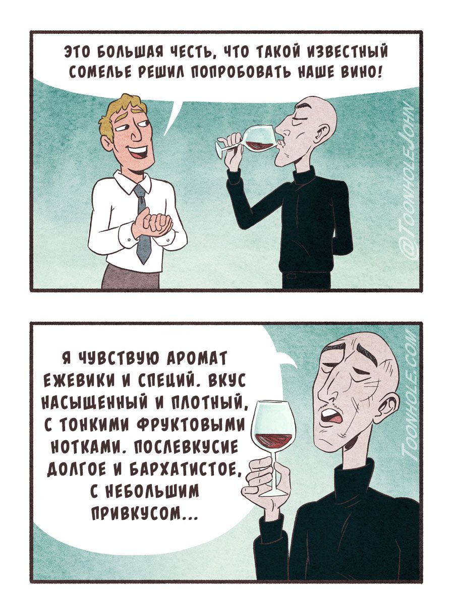 Это большая честь, что такой известный сомелье решил попробовать наше вино! Я чувствую аромат ежевики и специй. Вкус насыщенный и плотный, с тонкими фруктовыми нотками. Послевкусие долгое и бархатистое, с небольшим привкусом...