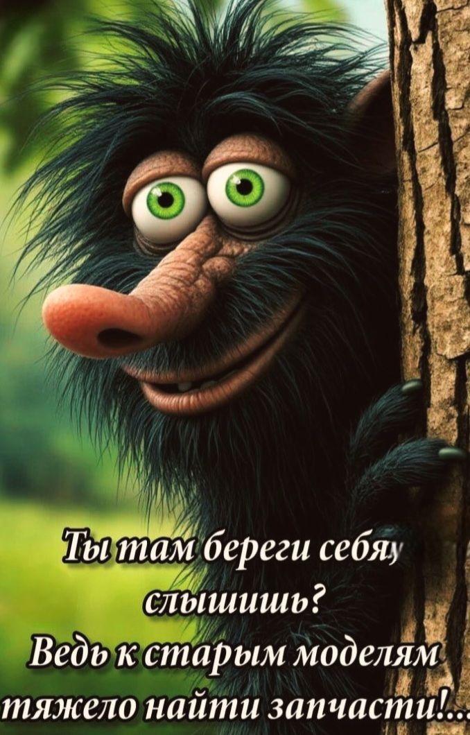 Ты там береги себя, слышишь? Ведь к старым моделям тяжело найти запчасти!...