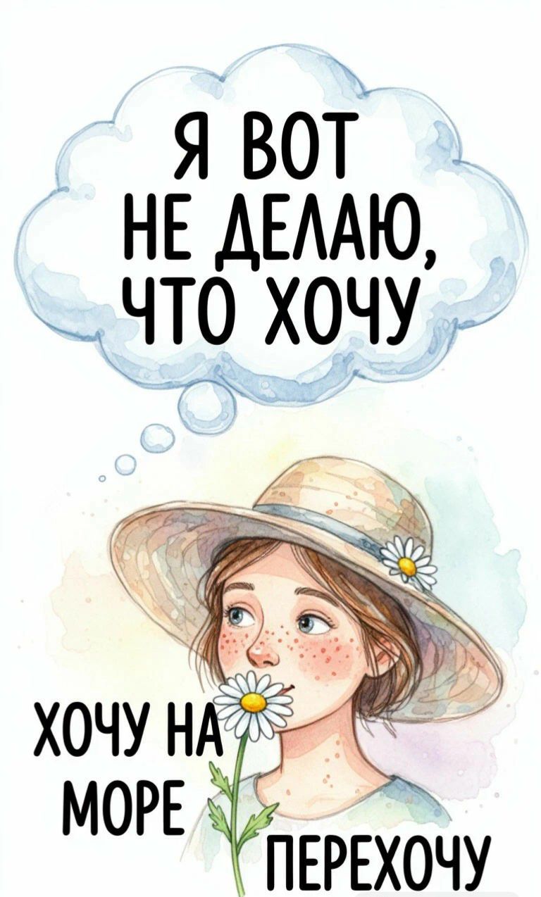 Я вот не делаю, что хочу. Хочу на море, перехочу.