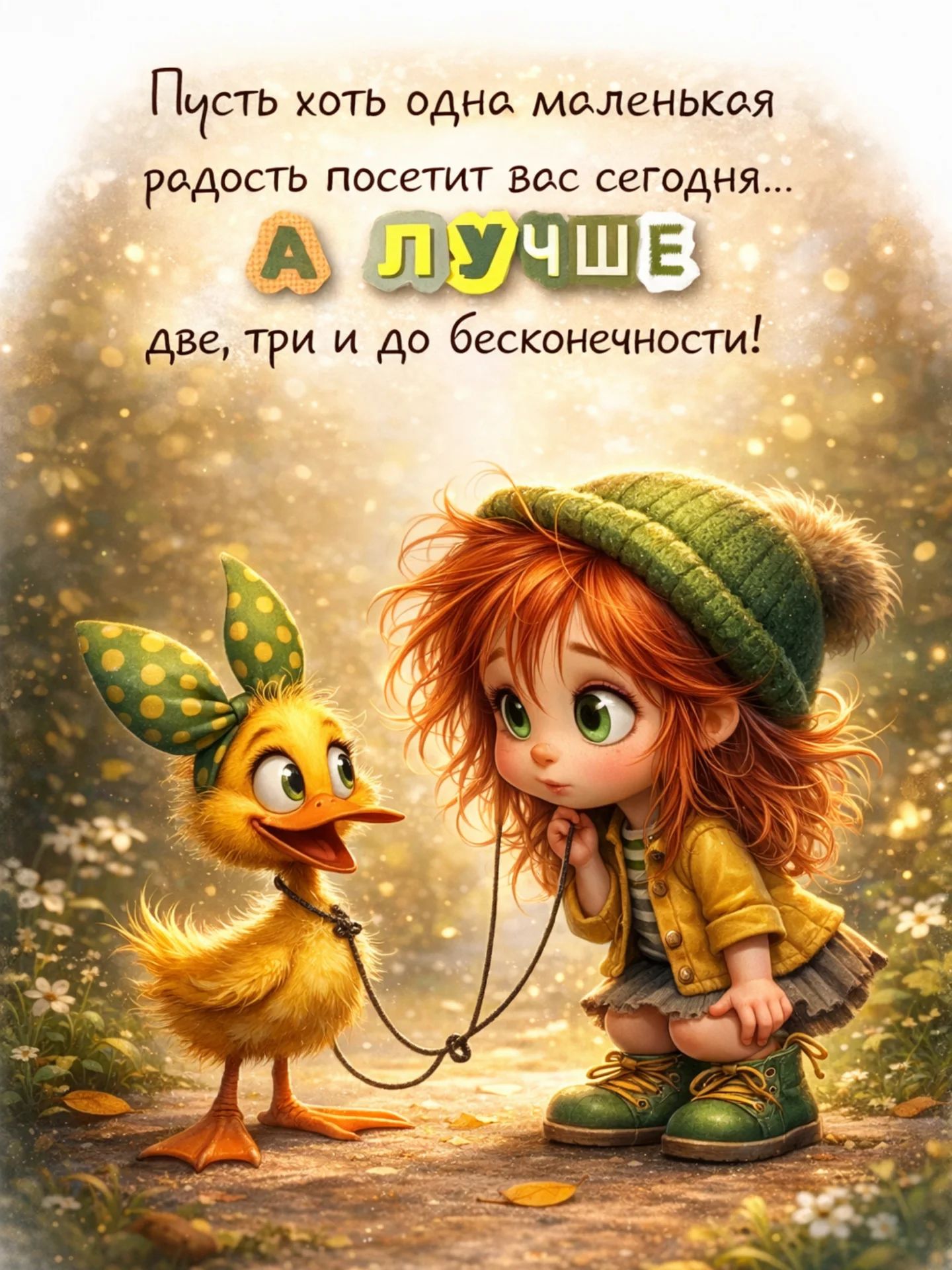 Пусть хоть одна маленькая радость посетит вас сегодня... А ЛУЧШЕ две, три и до бесконечности!