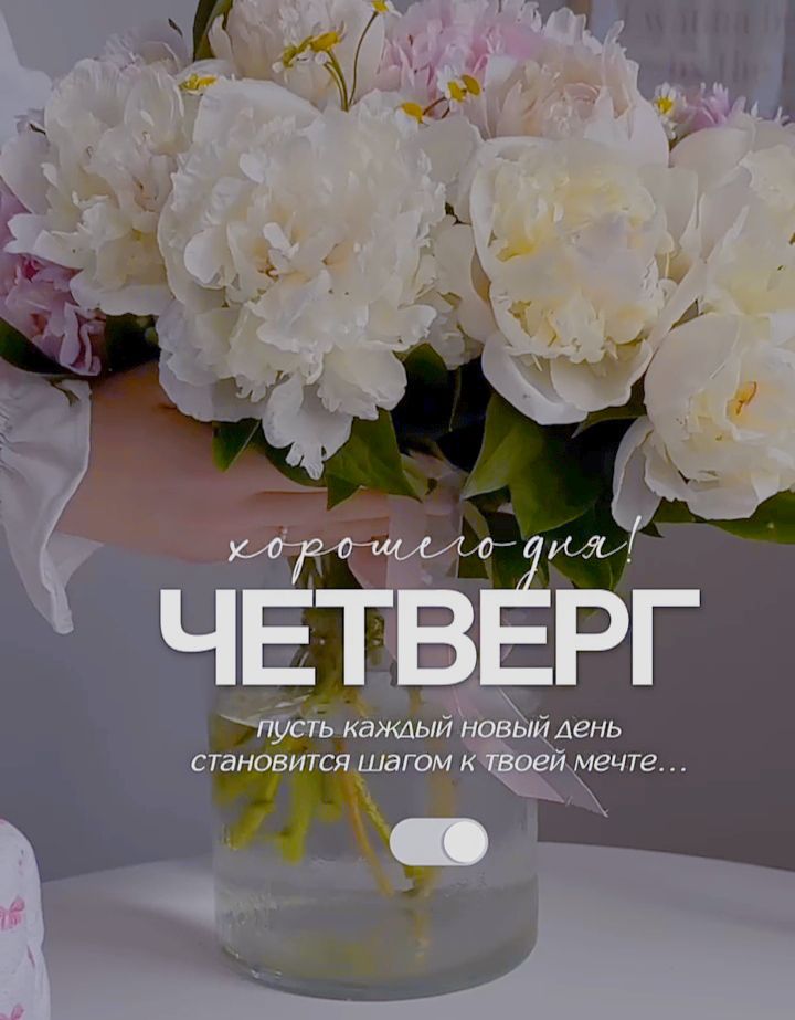 хорошего дня! ЧЕТВЕРГ пусть каждый новый день становится шагом к твоей мечте...
