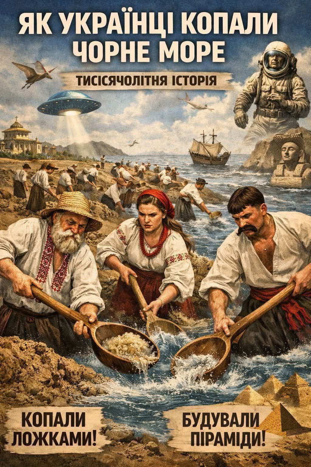ЯК УКРАЇНЦІ КОПАЛИ ЧОРНЕ МОРЕ ТИСЯЧОЛІТНЯ ІСТОРІЯ КОПАЛИ ЛОЖКАМИ! БУДУВАЛИ ПІРАМІДИ!