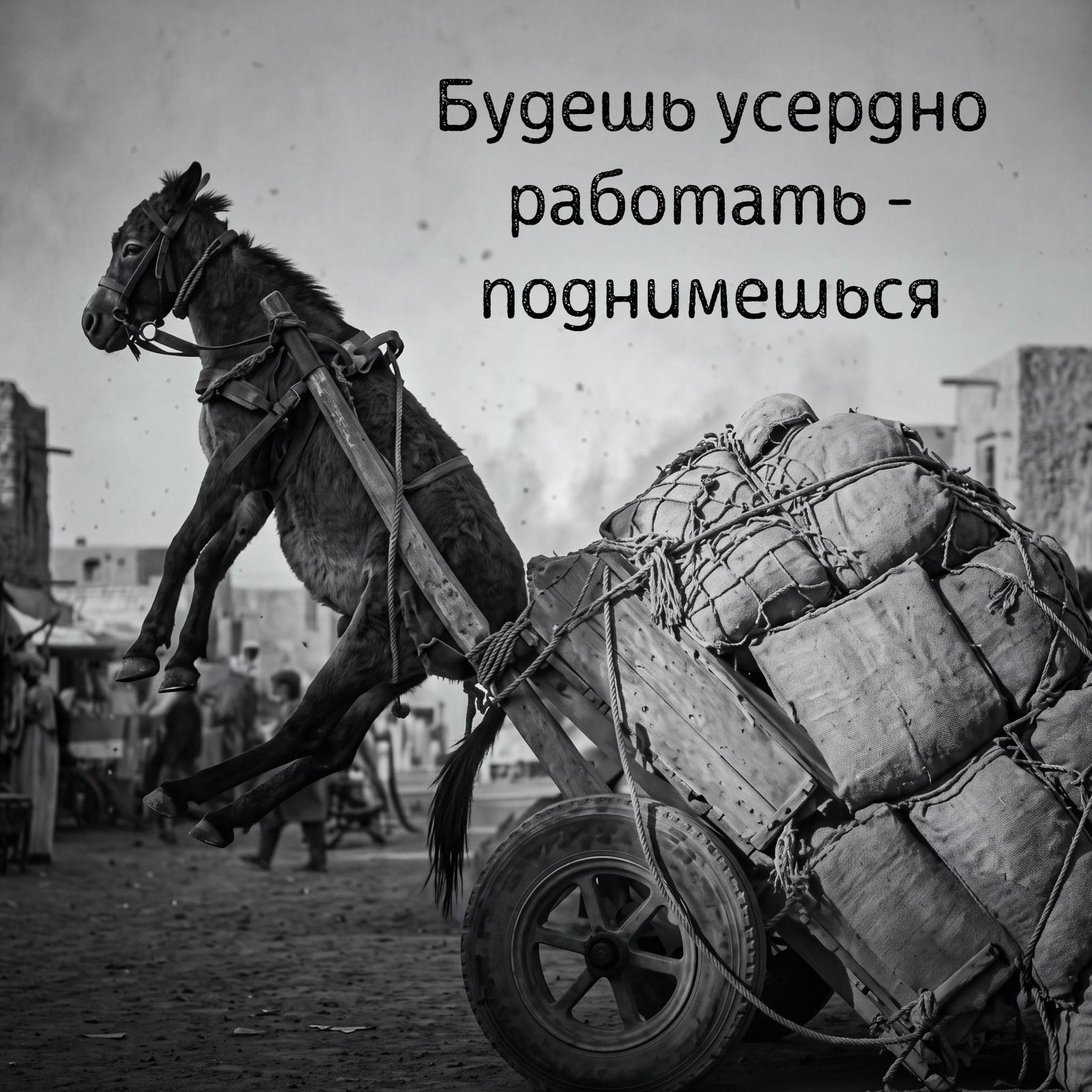 Будешь усердно работать - поднимешься
