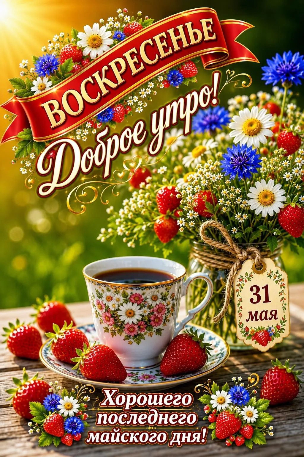 ВОСКРЕСЕНЬЕ Доброе утро! 31 мая Хорошего последнего майского дня!