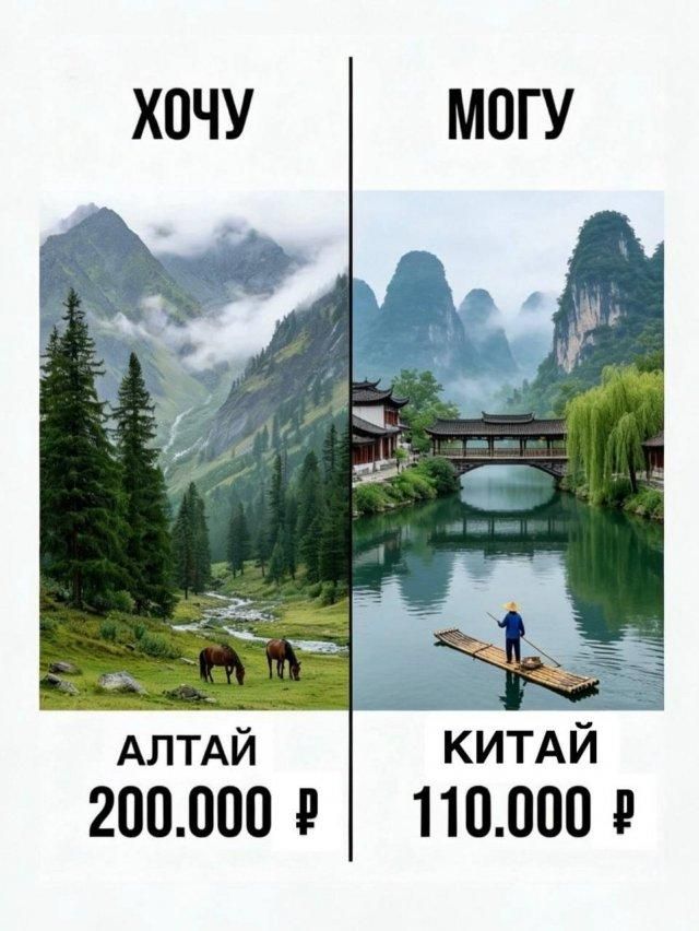 ХОЧУ МОГУ АЛТАЙ 200.000 ₽ КИТАЙ 110.000 ₽