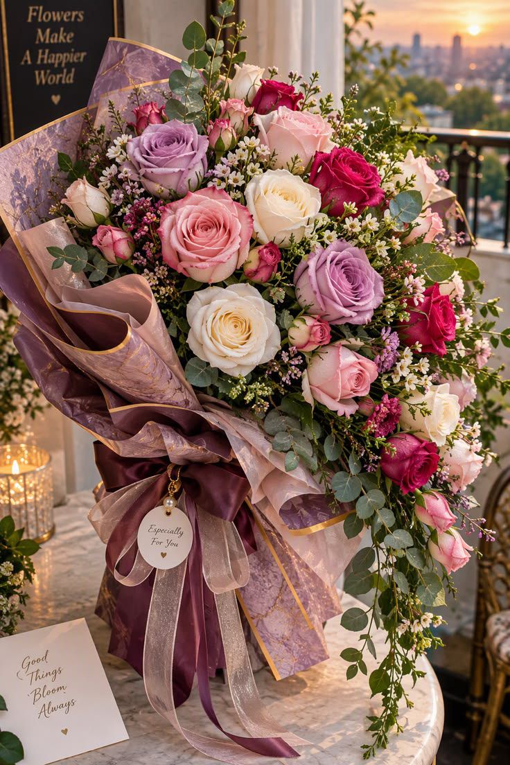 Flowers Make A Happier World. Especially For You. Good Things Bloom Always