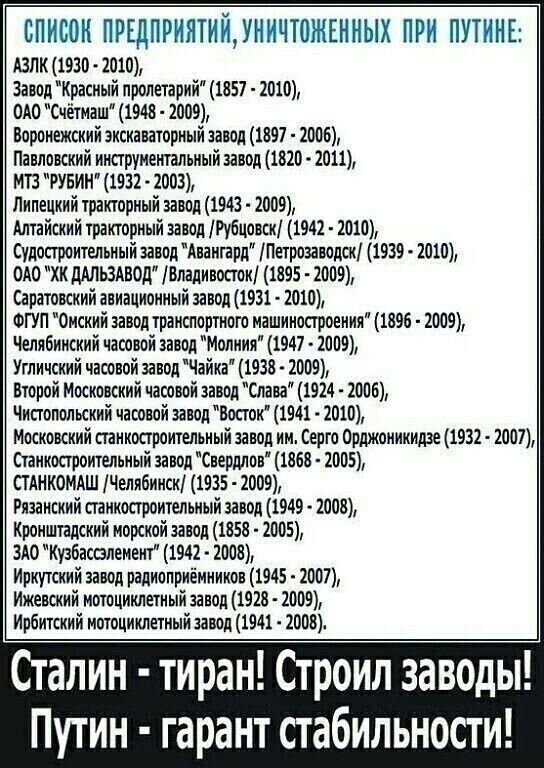 СПИСОК ПРЕДПРИЯТИЙ, УНИЧТОЖЕННЫХ ПРИ ПУТИНЕ: АЗЛК (1930 - 2010), Завод 