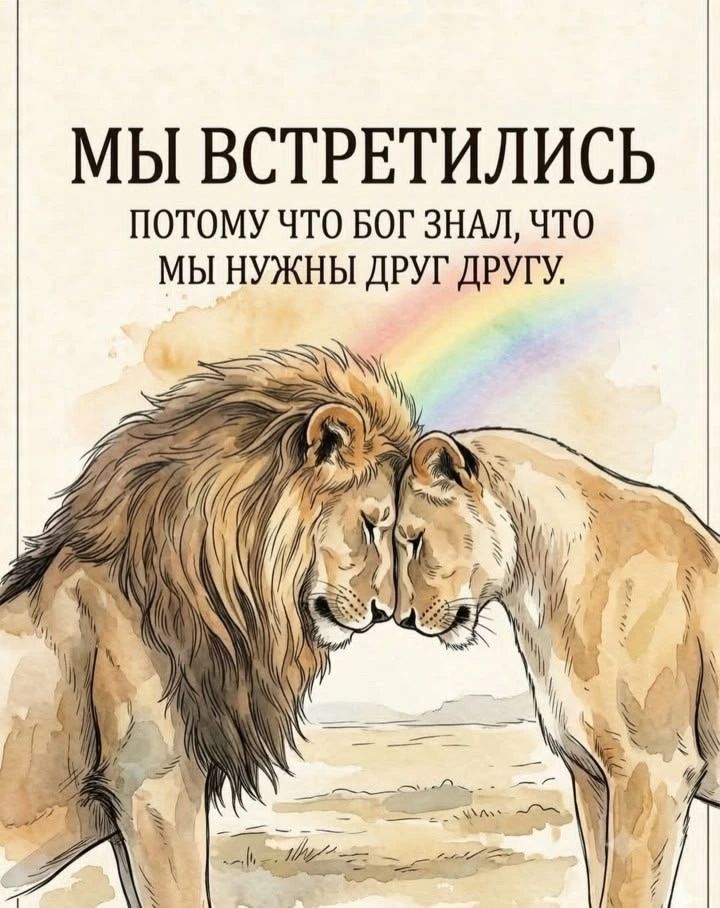 МЫ ВСТРЕТИЛИСЬ ПОТОМУ ЧТО БОГ ЗНАЛ, ЧТО МЫ НУЖНЫ ДРУГ ДРУГУ.